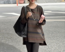 慵懶氣質條紋衫