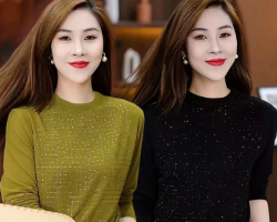 燙鑽緊身打底衫